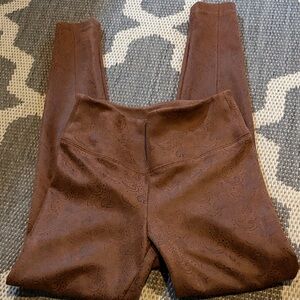 White House Black Market Chocolate Paisley Leggings